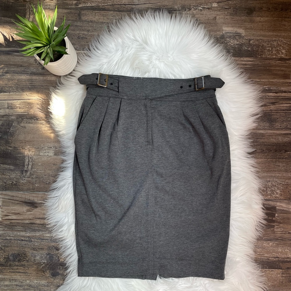 Maeve pleated pencil skirt with adjustable waist